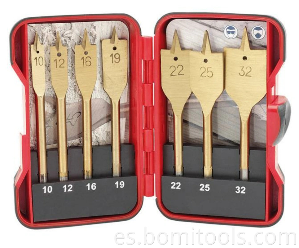 wood falt spade drill bit set